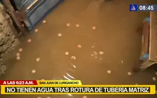 Rotura de tubería matriz en San Juan de Lurigancho generó aniego en zona de Canto Rey - Noticias de sedapal