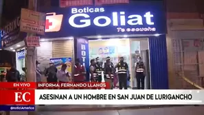 San Juan de Lurigancho: sicarios asesinan a balazos a hombre 