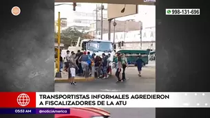 Agresión a fiscalizadores en San Juan de Lurigancho. Foto y video: América Noticias