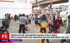 San Juan de Lurigancho: Usuarios hacen fila para reclamar montos de recibos de luz - Noticias de enel