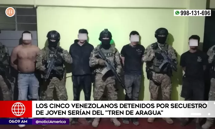 SJL: Venezolanos detenidos serían del Tren de Aragua