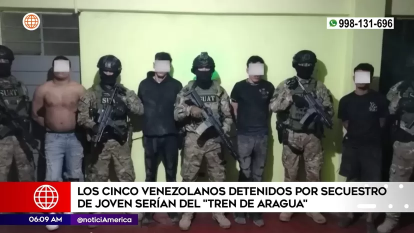 San Juan de Lurigancho: Venezolanos detenidos por secuestro de joven serían del Tren de Aragua