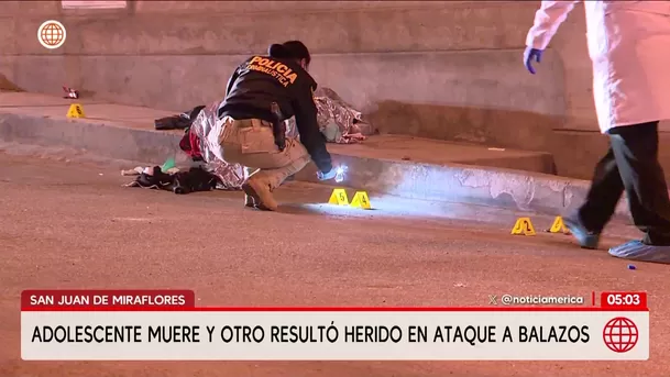 San Juan de Miraflores: Adolescente muere en tiroteo. Foto: América Noticias San Juan de Miraflores: Adolescente muere en tiroteo. Foto: América Noticias