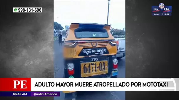 Adulto mayor atropellado en San Juan de Miraflores. Foto: América Noticias Adulto mayor atropellado en San Juan de Miraflores. Foto: América Noticias