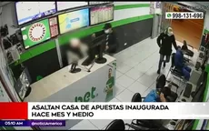 San Juan de Miraflores: Asaltan casa de apuestas inaugurada hace un mes y medio - Noticias de juan-antonio-enrique-garcia