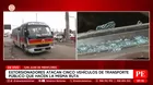 San Juan de Miraflores: atacan a balazos cinco buses por cupos