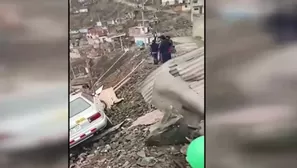 Vehículo se despistó en asentamiento humano. Foto: captura de TV