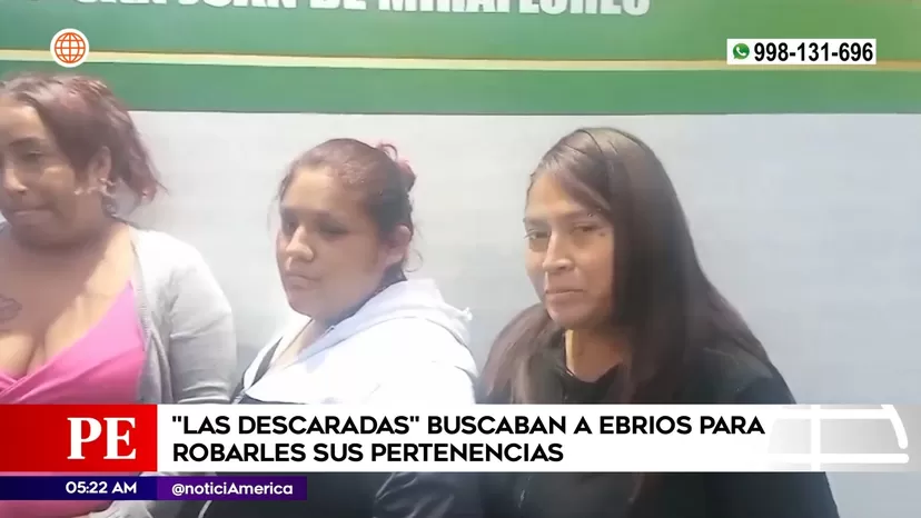 San Juan de Miraflores: Banda de mujeres buscaba a hombres ebrios para robarles