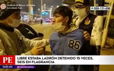 San Juan de Miraflores: Capturan a ladrón que fue detenido 15 veces, seis en flagrancia - Noticias de ladrones