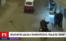 San Juan de Miraflores: Delincuentes asaltan a transeúntes en el "pasaje del terror" - Noticias de milan