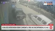 San Juan de Miraflores: Delincuentes intentan robar camioneta pero no encuentran la llave