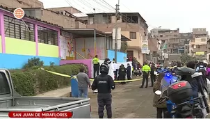 Asesinan a dos hombres en puerta de colegio en San Juan de Miraflores. Foto y video: América Noticias
