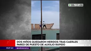 Niños heridos tras caer una pared. Foto y video: América Noticias