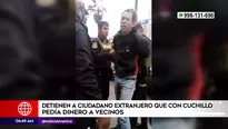 Extranjero detenido en San Juan de Miraflores. América Noticias