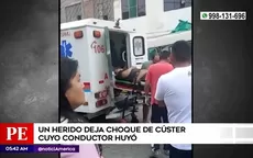 San Juan de Miraflores: Un herido dejó choque de cúster cuyo conductor huyó - Noticias de miraflores