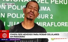 San Juan de Miraflores: Hombre fingía ser mendigo para robar celulares en paradero - Noticias de robar