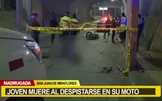 San Juan de Miraflores: Joven muere al despistarse en su motocicleta - Noticias de nikko-ponce