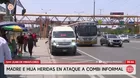 San Juan de Miraflores: Madre e hija heridas tras ataque a chofer