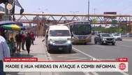 San Juan de Miraflores: Madre e hija heridas tras ataque a chofer