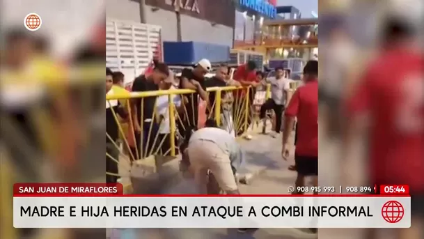 Madre e hija heridas tras ataque contra chofer en San Juan de Miraflores. Foto: América Noticias
