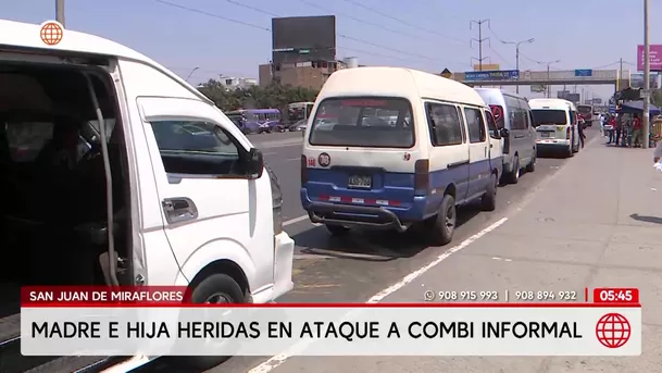 Madre e hija heridas tras ataque contra chofer en San Juan de Miraflores. Foto: América Noticias