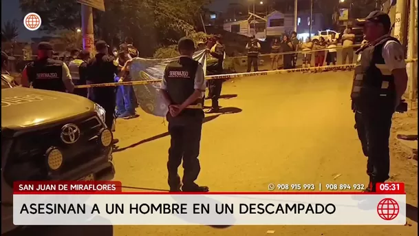 Asesinan a un hombre tras llevarlo maniatado a un descampado en San Juan de Miraflores. Foto: América Noticias