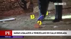 San Juan de Miraflores: Matan a venezolano en calle desolada