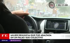 San Juan de Miraflores: Mujer denuncia que fue asaltada en falso taxi colectivo - Noticias de falso-colectivo