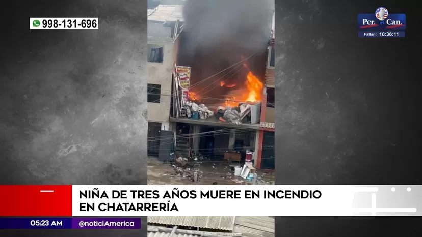 San Juan de Miraflores: Niña de tres años murió en incendio en chatarrería