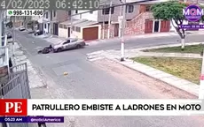 San Juan de Miraflores: Patrullero embistió a ladrones en moto - Noticias de los-ciberneticos-de-rio