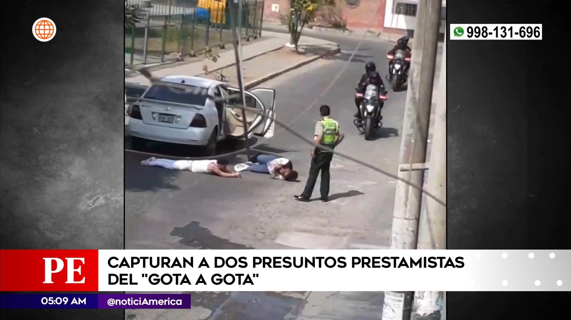 Captura en San Juan de Miraflores. Foto: América Noticias