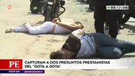 San Juan de Miraflores: Policía capturó a dos presuntos prestamistas del gota a gota