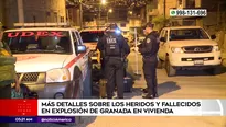 Explosión de granada en San Juan de Miraflores. Foto y video: América Noticias