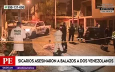 San Juan de Miraflores: Sicarios asesinaron a balazos a dos venezolanos - Noticias de asesinatos