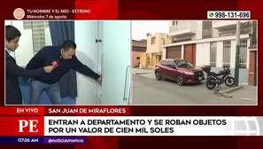 Robo en vivienda en San Juan de Miraflores. Foto y video: América Noticias