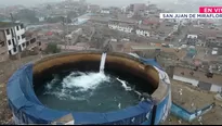 Reservorio de agua expuesto en Pamplona Alta genera preocupación. / Video: Canal N