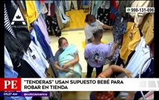 San Juan de Miraflores: Tenderas usan supuesto bebé para robar en tienda - Noticias de compra-laptops