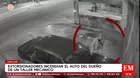 San Luis: Atacan con combustible auto frente a taller mecánico