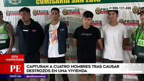 Detenidos tras atacar vivienda en San Luis. Foto y video: América Noticias