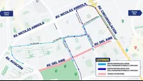 Plan de desvío en la avenida del Aire | Imagen: Municipalidad de Lima