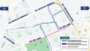 Plan de desvío en la avenida del Aire | Imagen: Municipalidad de Lima