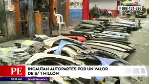 Incautan autopartes en San Luis. Foto y video: América Noticias