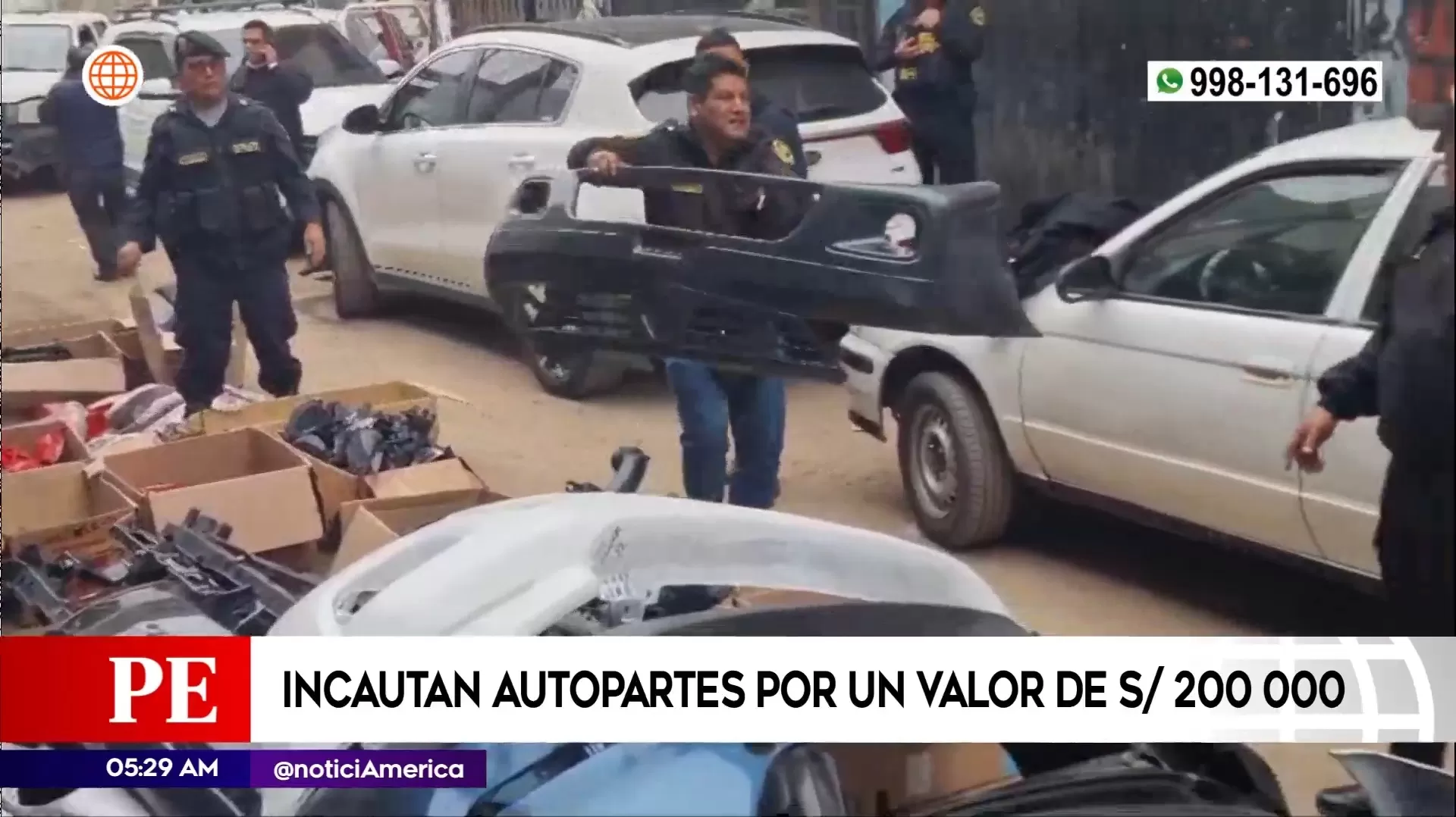 Incautan autopartes en San Luis. Foto: América Noticias