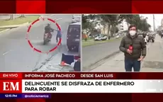San Luis: Sujeto se disfraza de enfermero para robar - Noticias de luis-alfredo-yalan