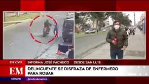 Su cómplice lo esperaba en una motocicleta en movimiento.