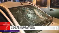 Taxista terminó con múltiples golpes en el rostro. Foto: captura de TV