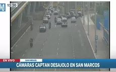 San Marcos: Cámaras de vigilancia registraron momento en que convoy llega a universidad - Noticias de seguridad