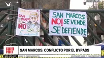 Conflicto en San Marcos por el bypass. Foto: América TV