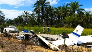 La Policía presume que la avioneta trasladaba droga por una nueva ruta. Foto y video: Canal N