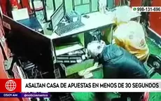 San Martín de Porres: Asaltan casa de apuestas en menos de 30 segundos - Noticias de balon-de-gas